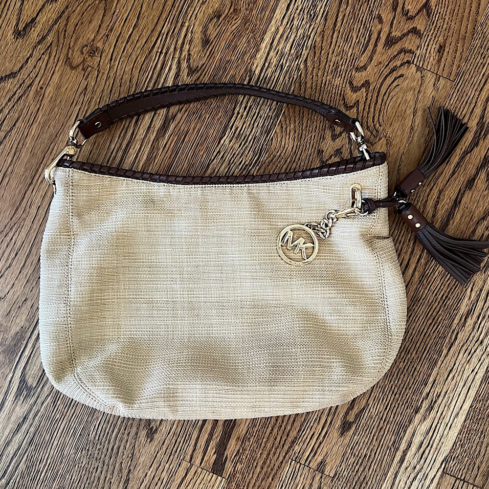Michael Kors woven hobo bag